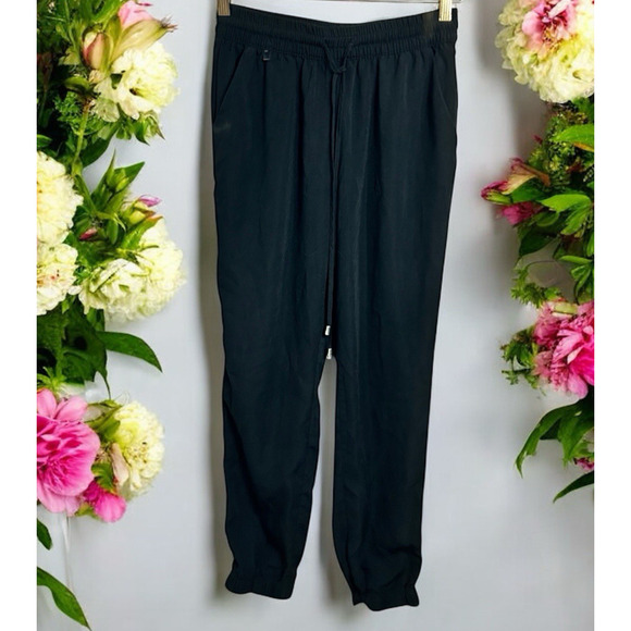 Buffalo David Bitton Black Bohemian Jogger Pants Sz Small 2-4 Relaxed Cuffed Leg - Picture 2 of 8